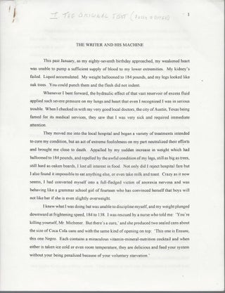 "Ventures in Editing" Publisher's Archive Including Both a Limited Edition & Proof Copy of Finished Work. ORIGINAL MANUSCRIPT MATERIAL