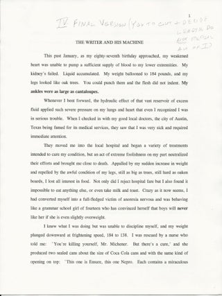 "Ventures in Editing" Publisher's Archive Including Both a Limited Edition & Proof Copy of Finished Work. ORIGINAL MANUSCRIPT MATERIAL