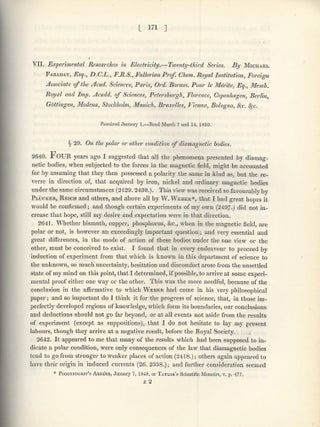 Item #27505 "Experimental Researches in Electricity -- Twenty-Third Series" (Philosophical...