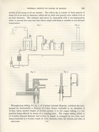 JOULE-THOMSON EFFECT: "On the Thermal Effects of Fluids in Motion" (Philosophical Transactions of the Royal Society of London, Vol. 143 for the Year 1853 Part I & II, pp. 357-365)