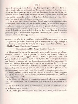 Item #27670 FIZEAU EXPERIMENT: "Sur les hypothèses relatives à l’éther lumineux, et sur une...