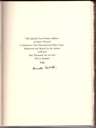 Oliver Wiswell (2 Volumes)