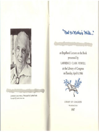 "Next to Mother's Milk..." An Engelhard Lecture on the Book