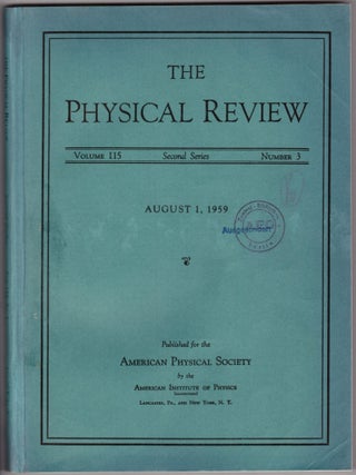 Item #29095 AHARANOV-BOHM EFFECT: “Significance of Electromagnetic Potentials in the Quantum...