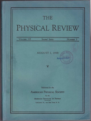 AHARANOV-BOHM EFFECT: “Significance of Electromagnetic Potentials in the Quantum Theory” and “Observation of Aharonov-Bohm Effect by Electron Holography” (Physical Review: (Second Series) Vol. 115, No. 3, pp. 485-491)