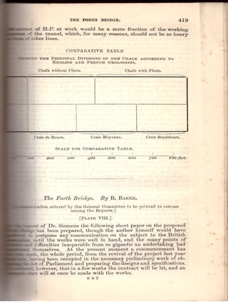 CROSSING THE FIRTH OF FORTH: "The Forth Bridge" (Report of the British Association for the Advancement of Science; Held at Southampton in August 1882, pp. 419-433)