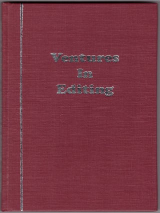 Ventures in Editing