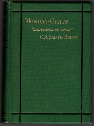 Item #29739 Monday-Chats. C. A. Saint-Beuve, William Mathews