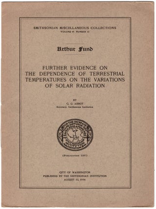 Solar Radiation and Weather Studies (Vol 94, No. 10); The Dependence of Terrestrial Temperatures on the Variations of the Sun's Radiation (Vol 95, No. 12); Further Evidence on the Dependence of Terrestrial Temperatures on the Variations of the Sun's Radiation (Vol 95, No. 15) -- 3 Volumes