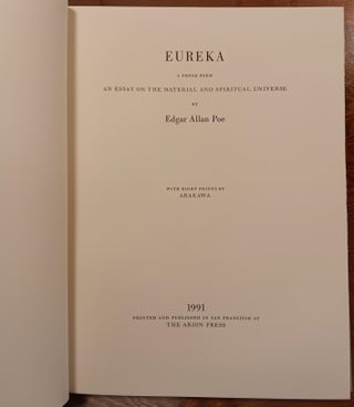 Eureka: An Essay on the Material and Spiritual Universe