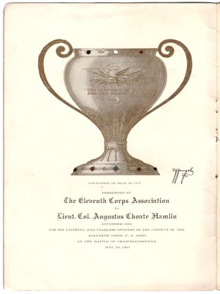11th Army Corps Banquet -- New York -- Nov. 17, 1904 -- Cup to Hamlin