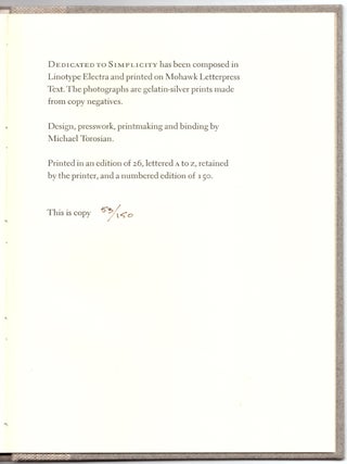 Edward Weston: Dedicated to Simplicity. A Reminiscence by Cole Weston