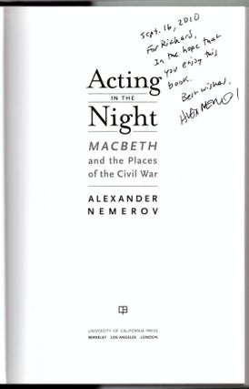 Acting in the Night: Macbeth and the Places of the Civil War