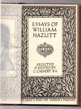 Essays of William Hazlitt