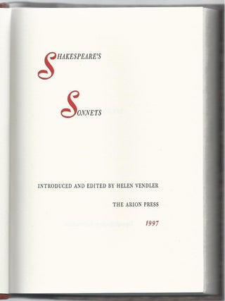 Shakespeare's Sonnets