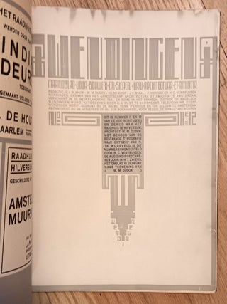 Wendingen: Dudok, Raadhuis Hilversum (Publication No. 11 and 12, 11th Series)