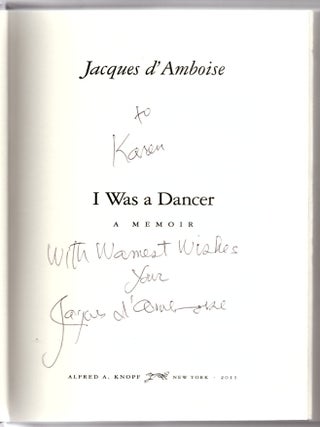 I Was a Dancer: A Memoir