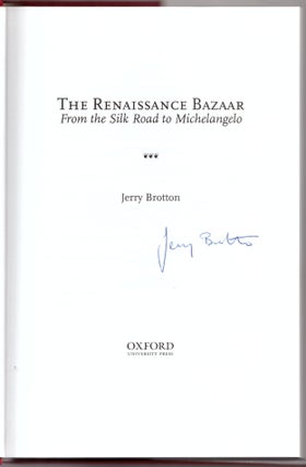 The Renaissance Bazaar: From the Silk Road to Michelangelo