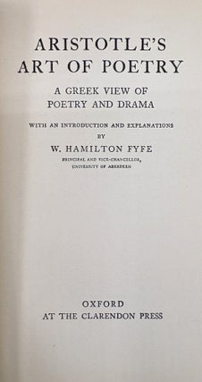 Aristotle's Art Of Poetry